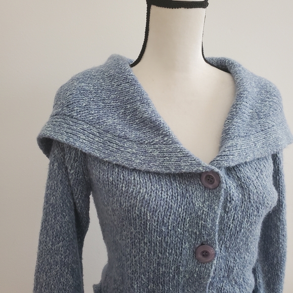Anthropologie Sleeping on Snow Tie Waist Cardigan Sweater  Size Small - Picture 7 of 10